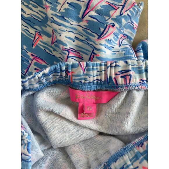 Lilly Pulitzer Jace Romper Zanzibar Blue Boatylicious Strapless XS - Picture 8 of 8